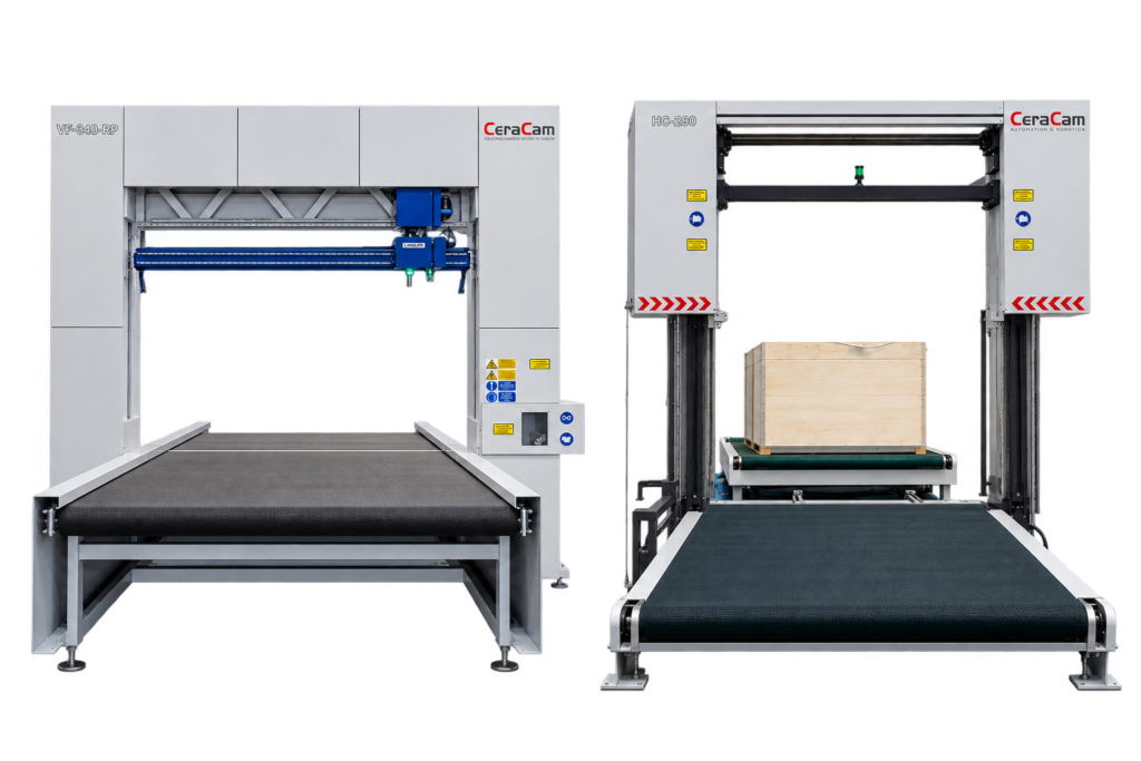 Línea automatizada de corte de espuma CNC VF-350 y laminadora horizontal HC-280