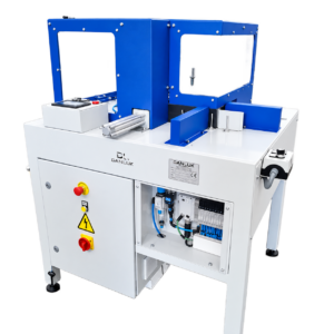 Máquina automática para el enrollado y fijación de etiquetas con cinta adhesiva de Danluk Engineering