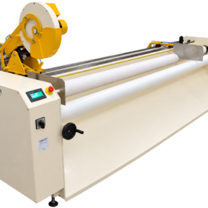 Cortadora de rollos automática CRA-30 para el corte de rollos de tejido.